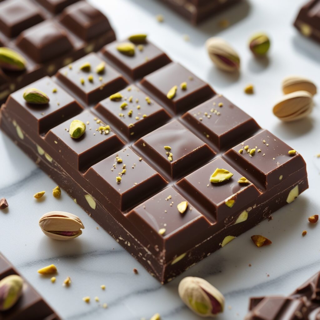 Homemade Dubai Chocolate Bar Recipe with Pistachios